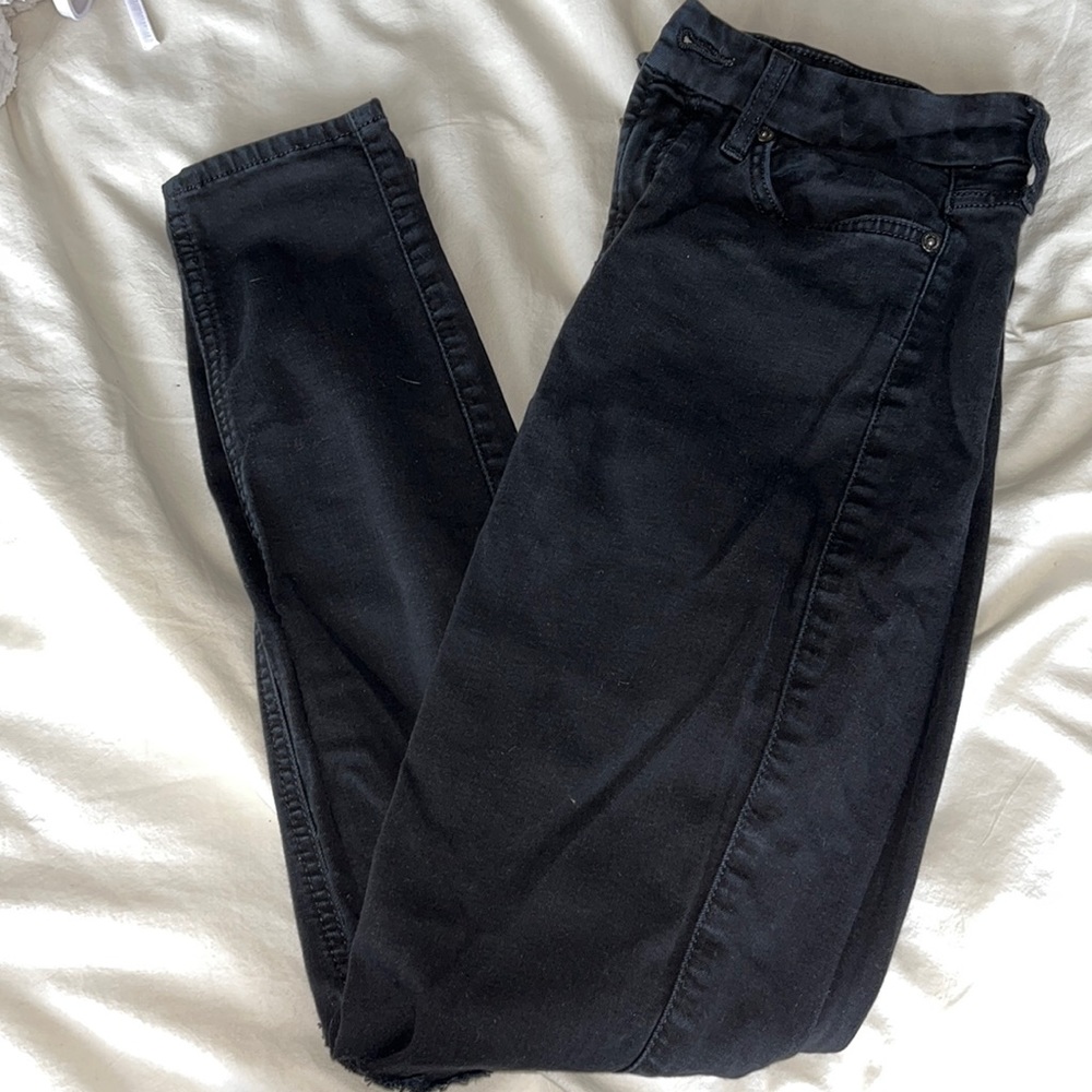 Ripped 7 for all mankind skinny jeans